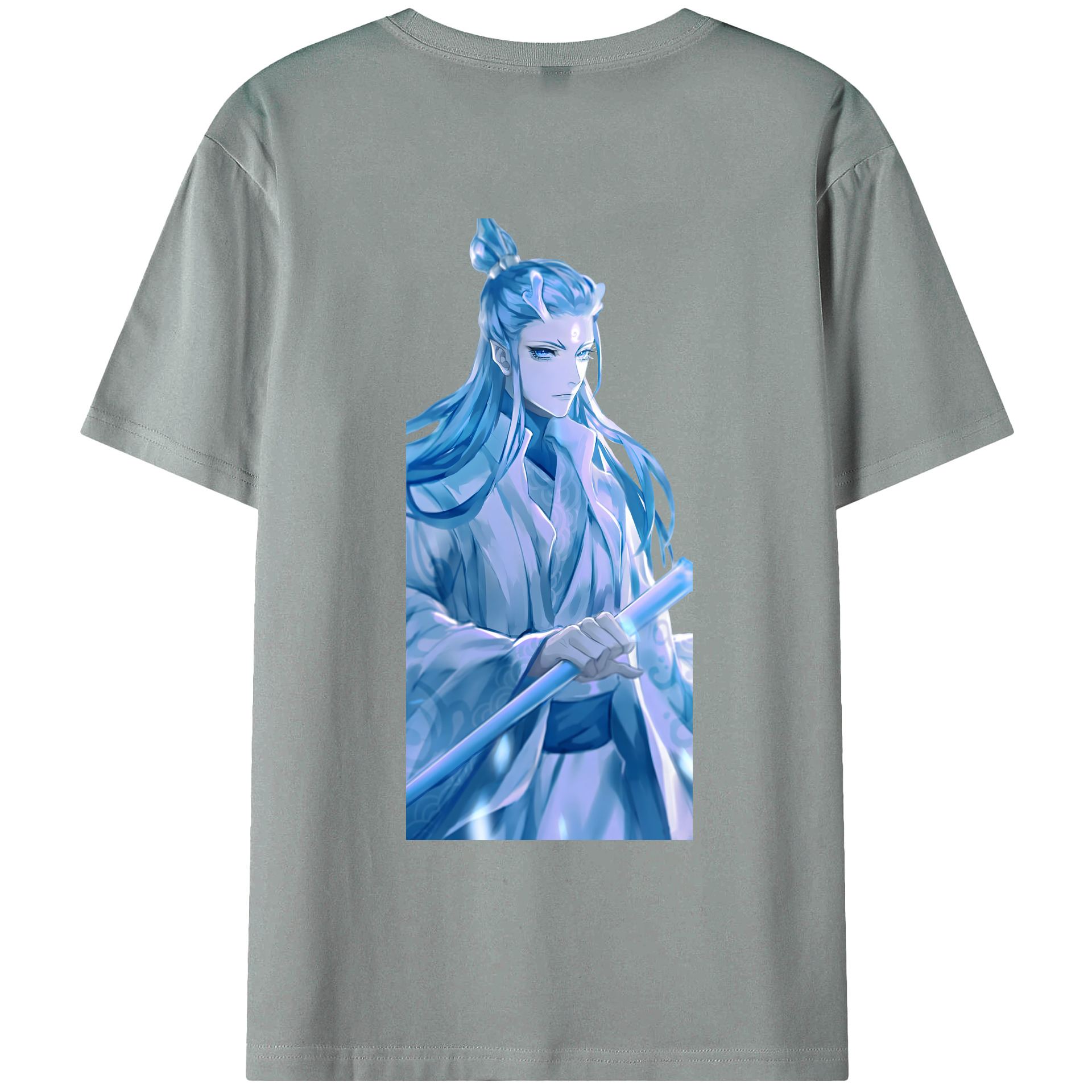 （画像用） Ne Zha 2 ナタ 魔童の大暴れ 綿100％ メンズ半袖Tシャツ（バックプリント） 通気性